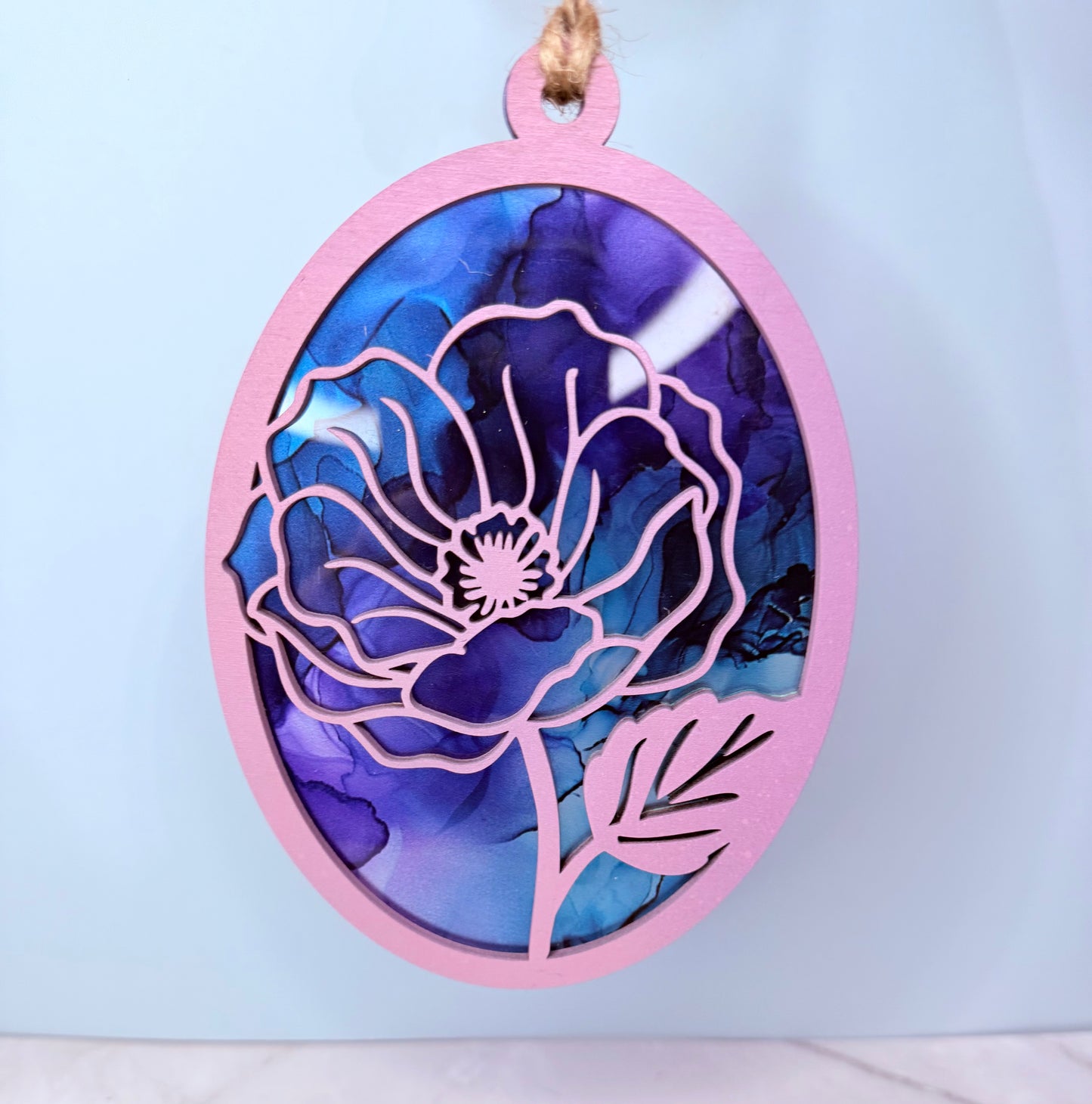 Poppy Flower Suncatcher