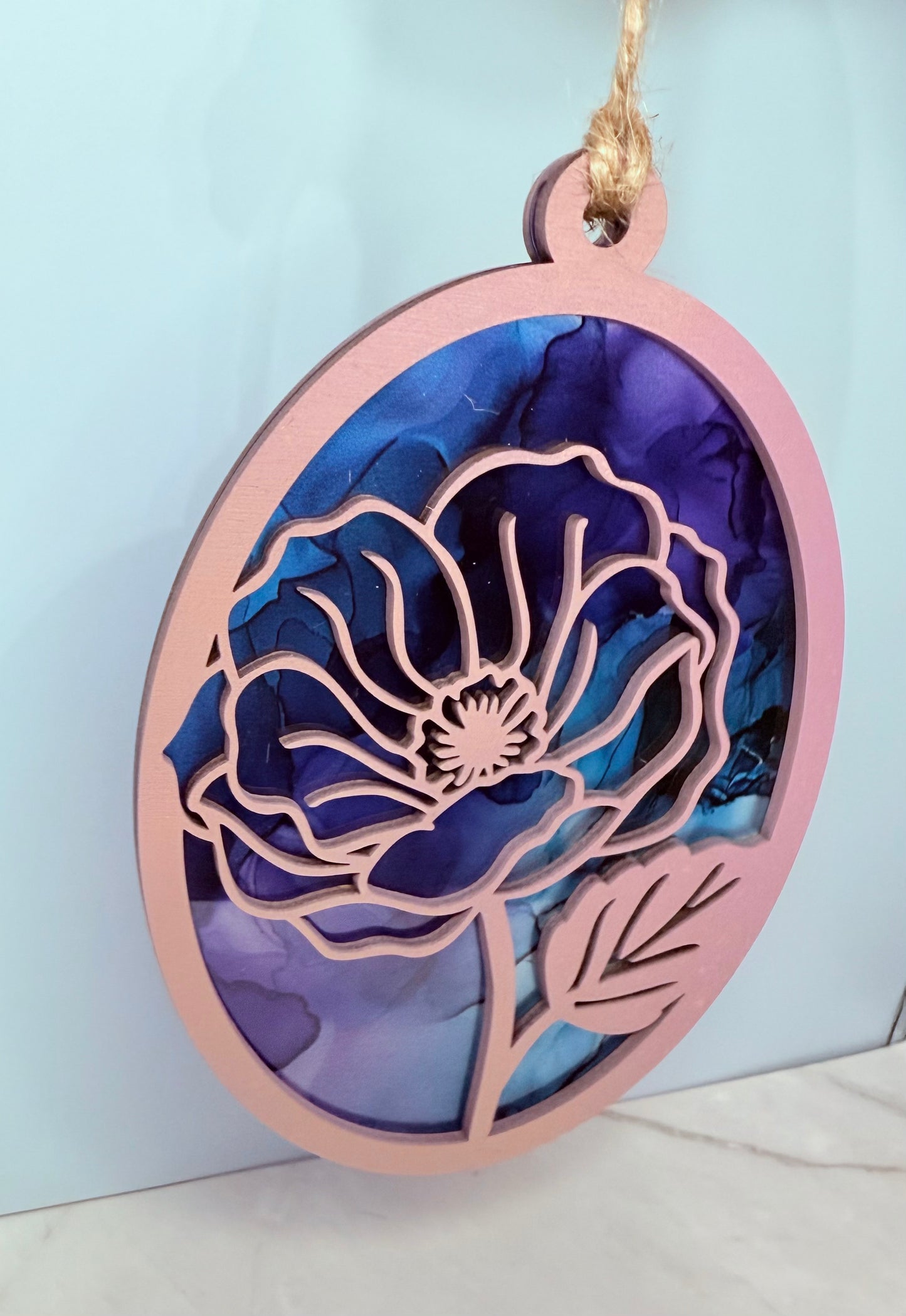 Poppy Flower Suncatcher