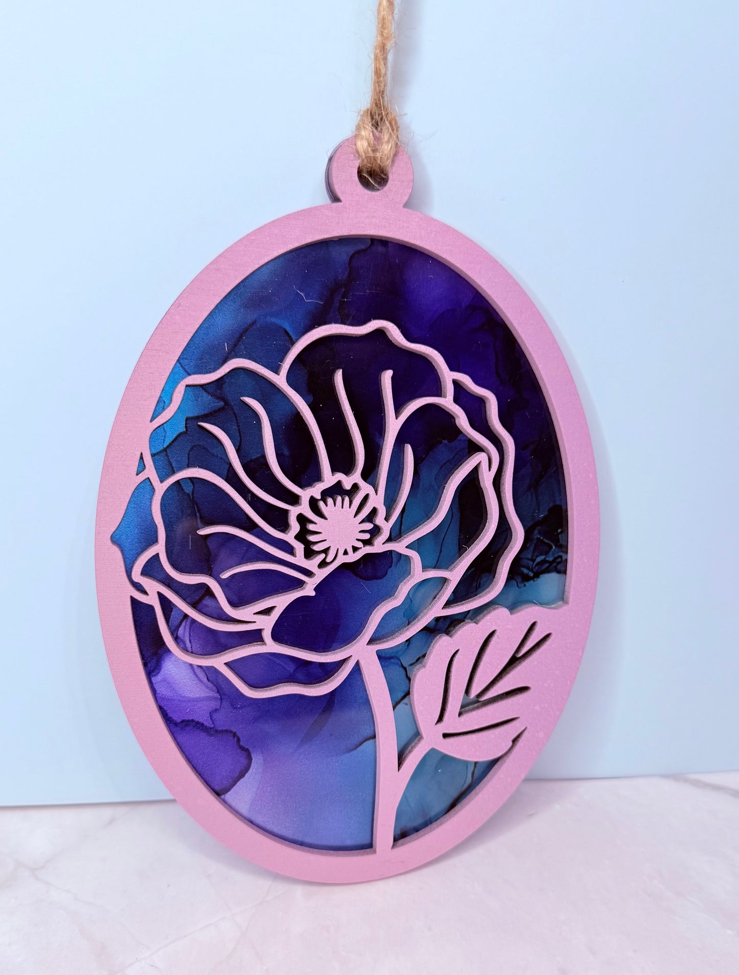 Poppy Flower Suncatcher