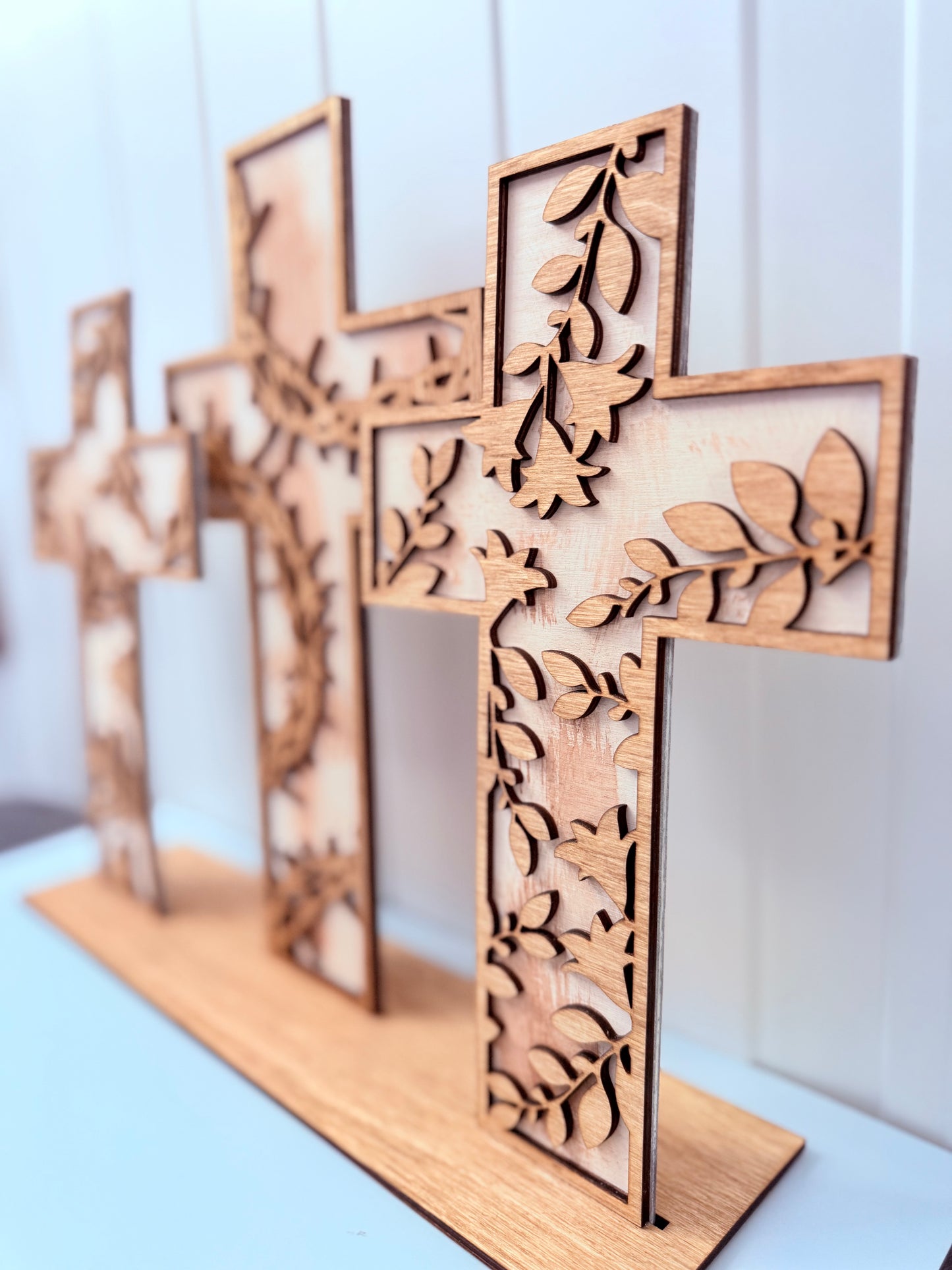 3D Wooden Crosses, Calvary Crosses