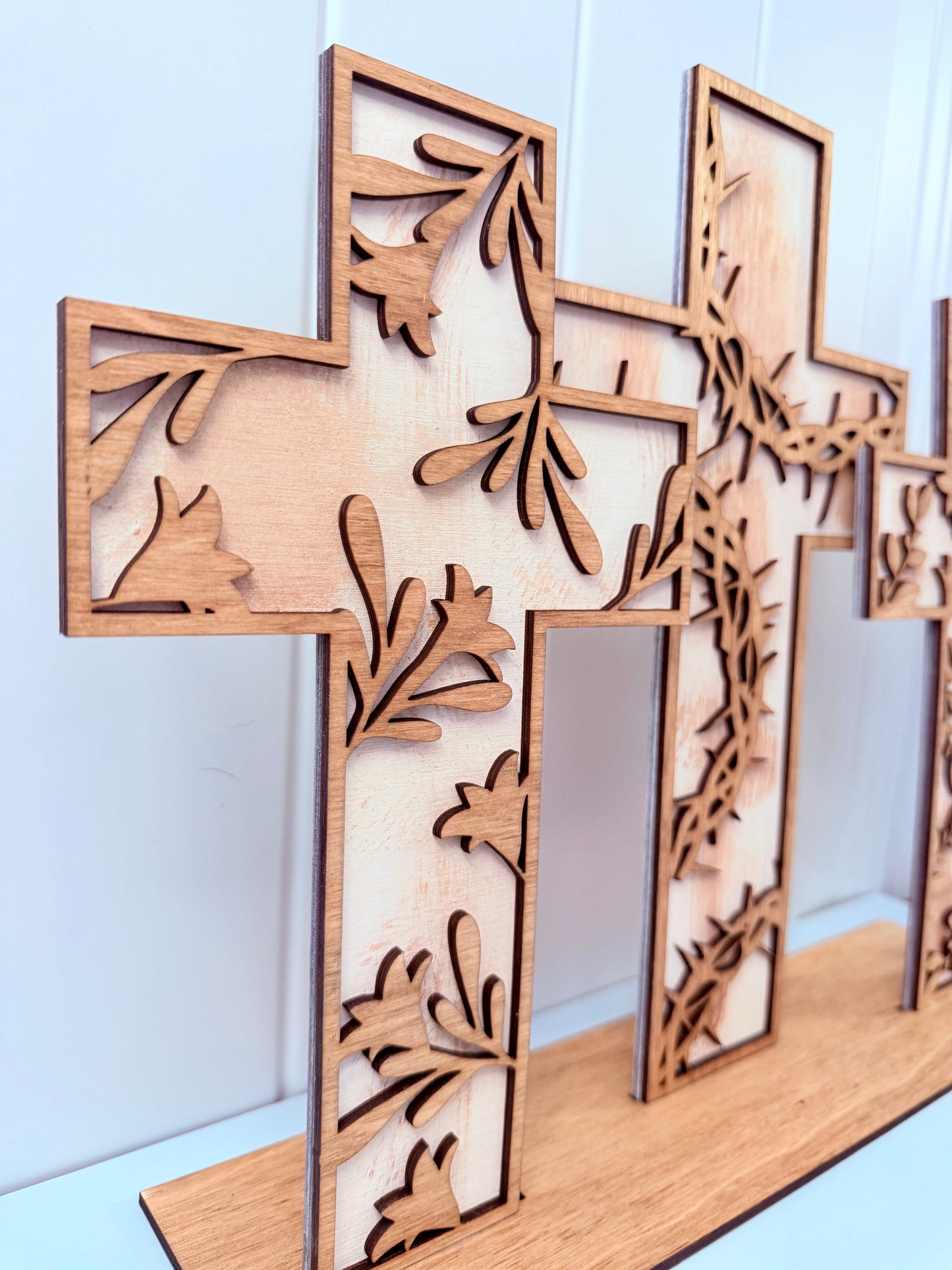 3D Wooden Crosses, Calvary Crosses