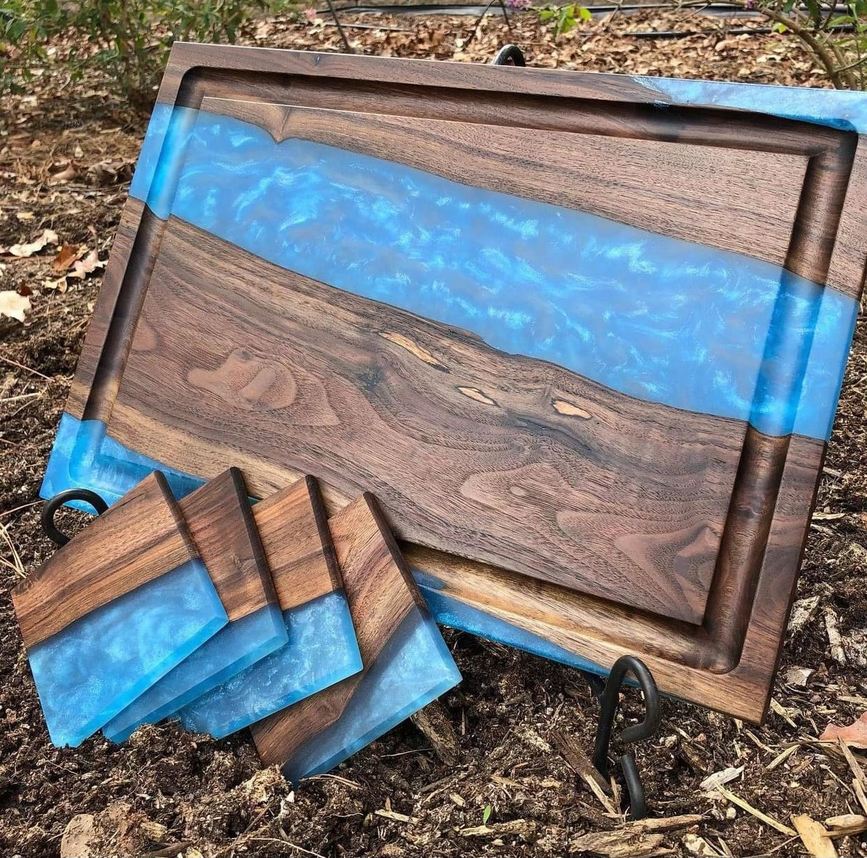 Epoxy Black Walnut Charcuterie Board