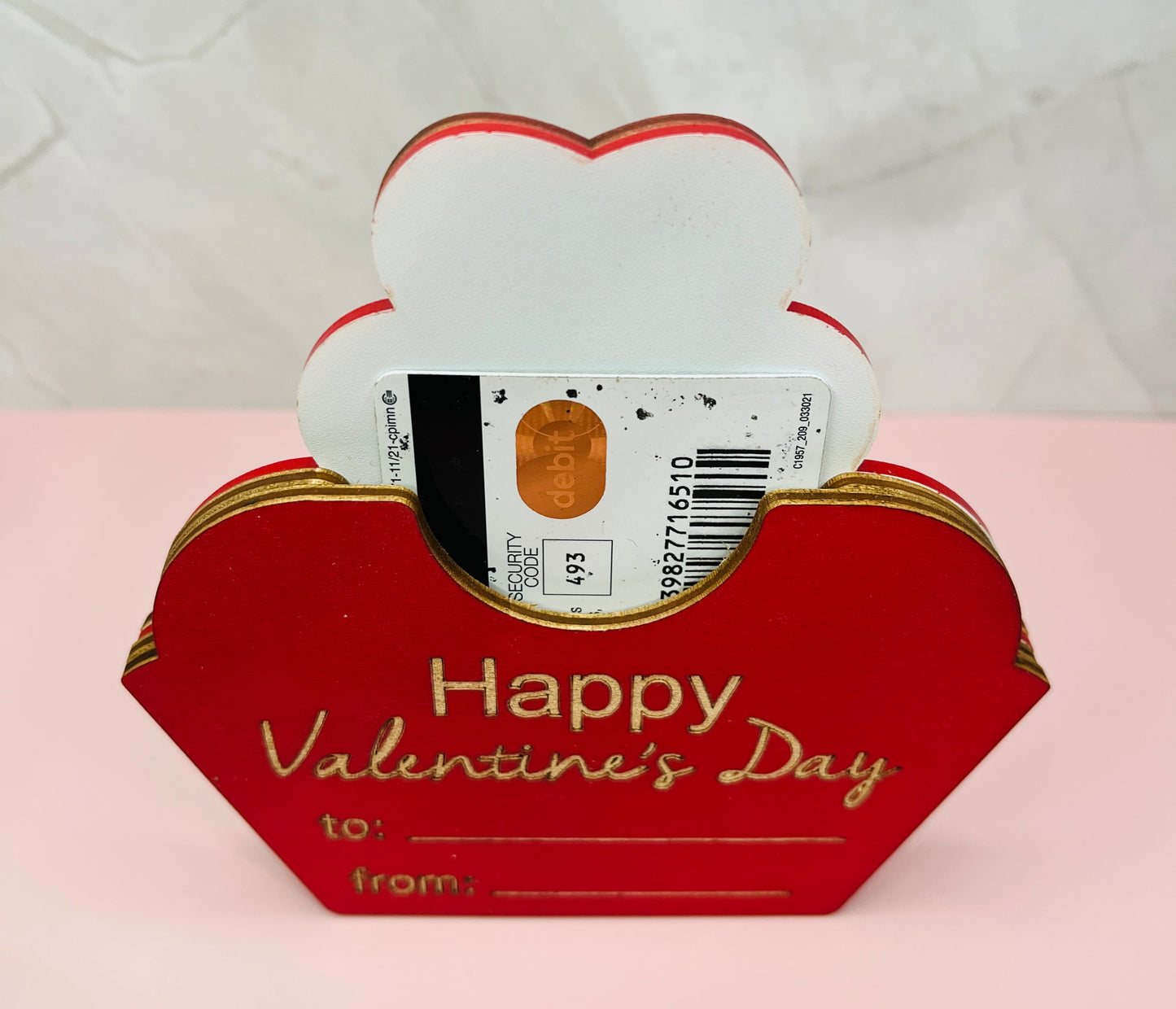 Valentine's Day Cupcake Gift Card Holder
