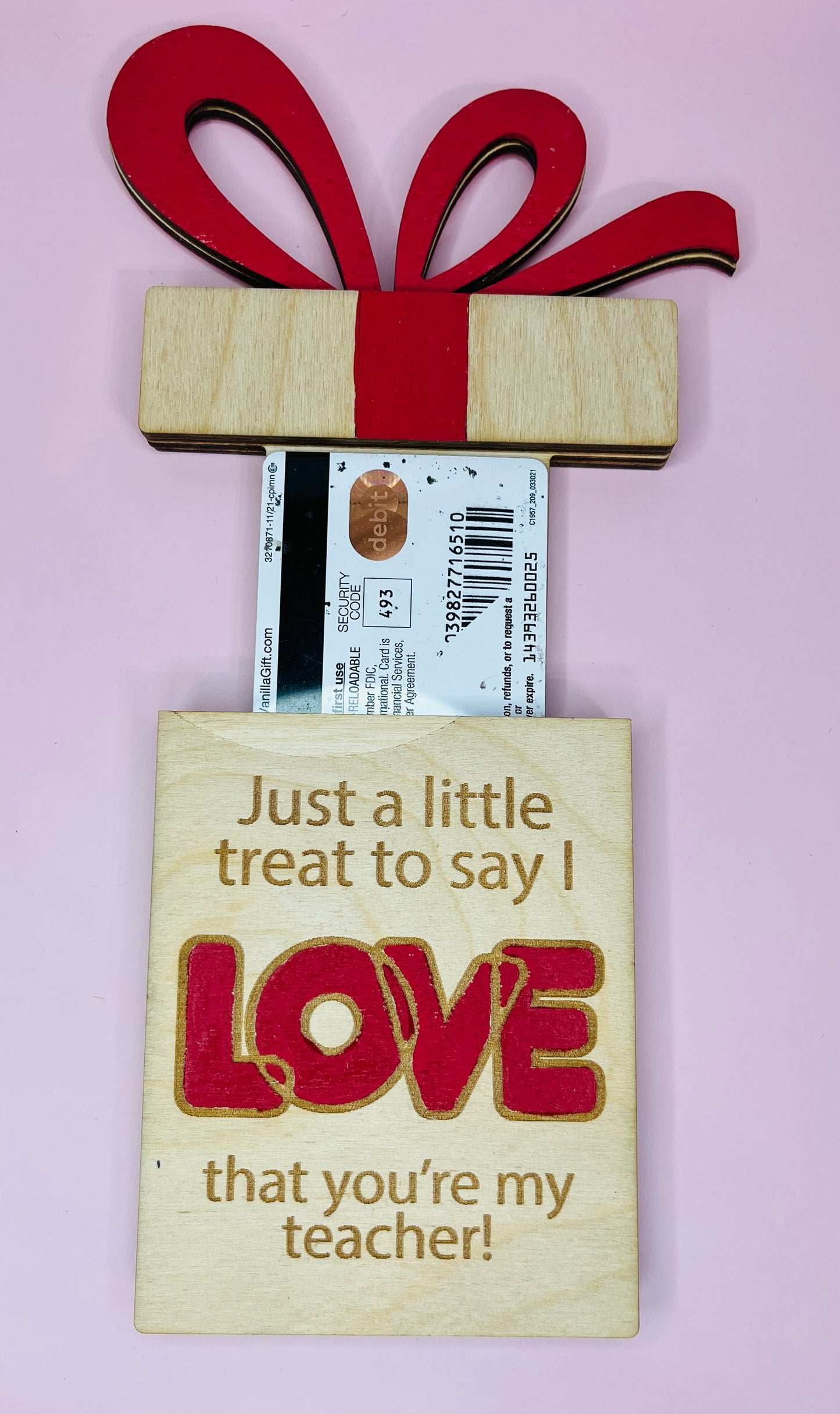 Teacher's Valentine's Day Gift Card Holder