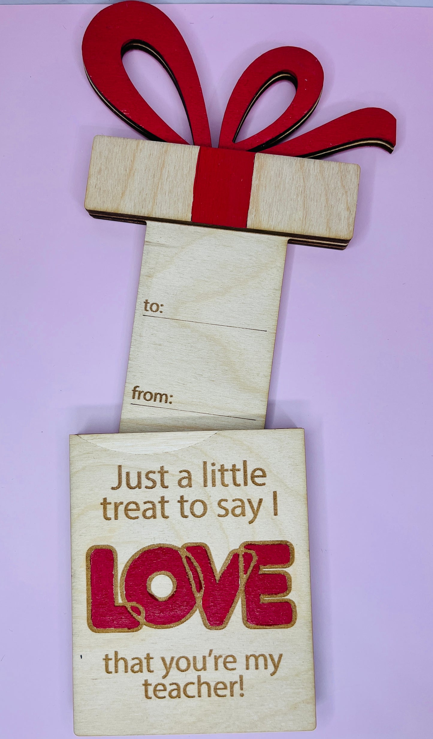 Teacher's Valentine's Day Gift Card Holder