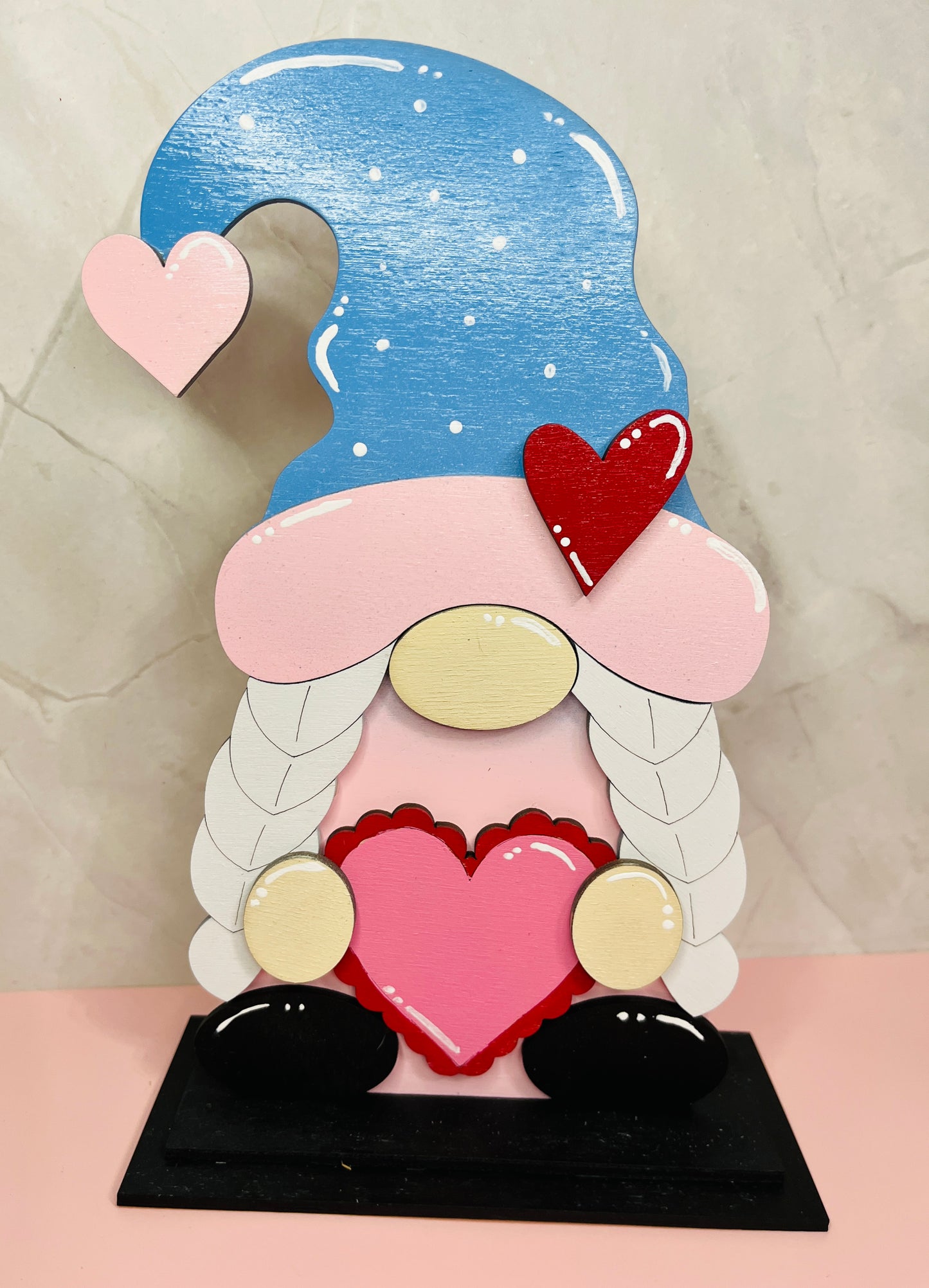 Layered Gnome Shelf Sitter Valentine Decor