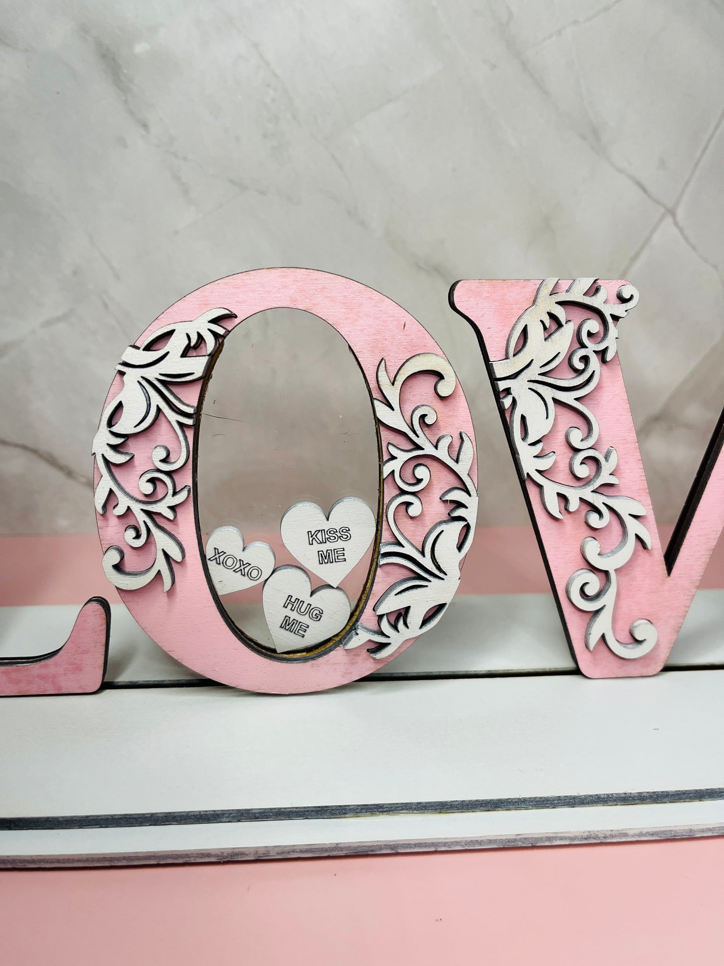 Love Shelf Sitter Valentines Decor