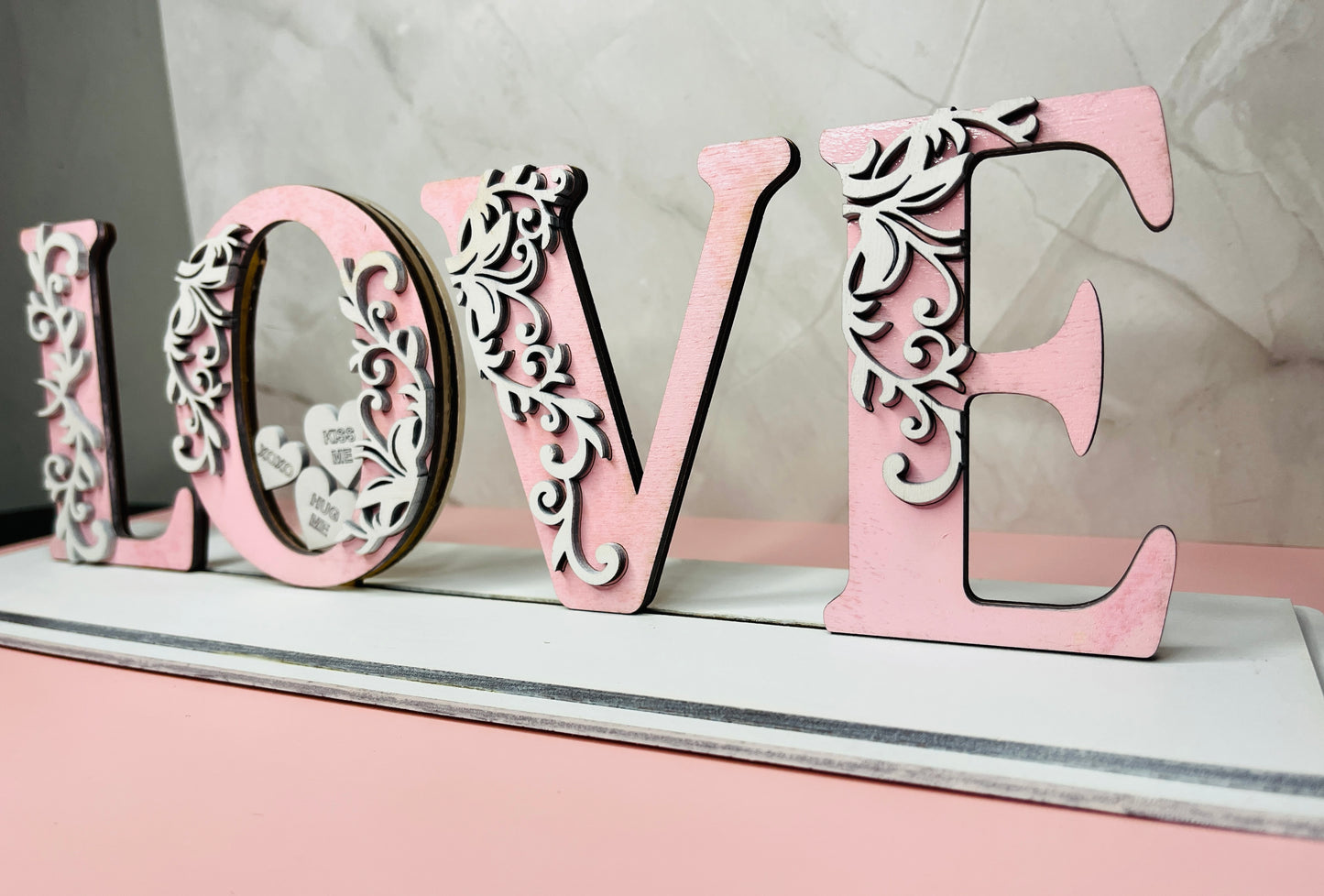 Love Shelf Sitter Valentines Decor