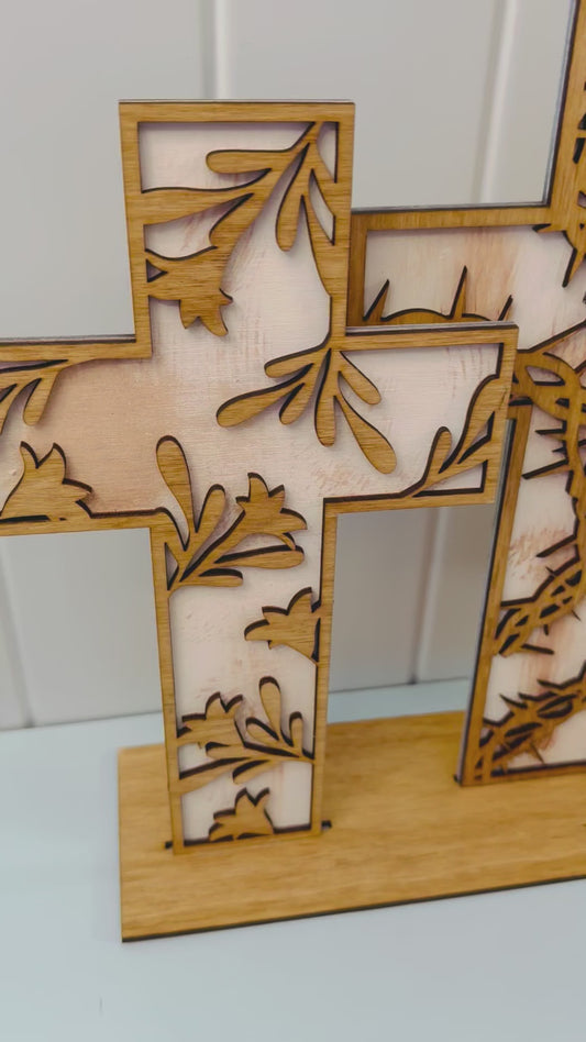 3D Wooden Crosses, Calvary Crosses