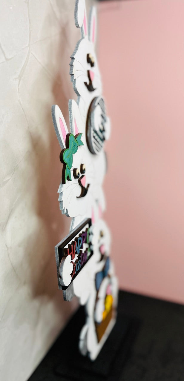 Stacked Easter Bunny Shelf Sitter