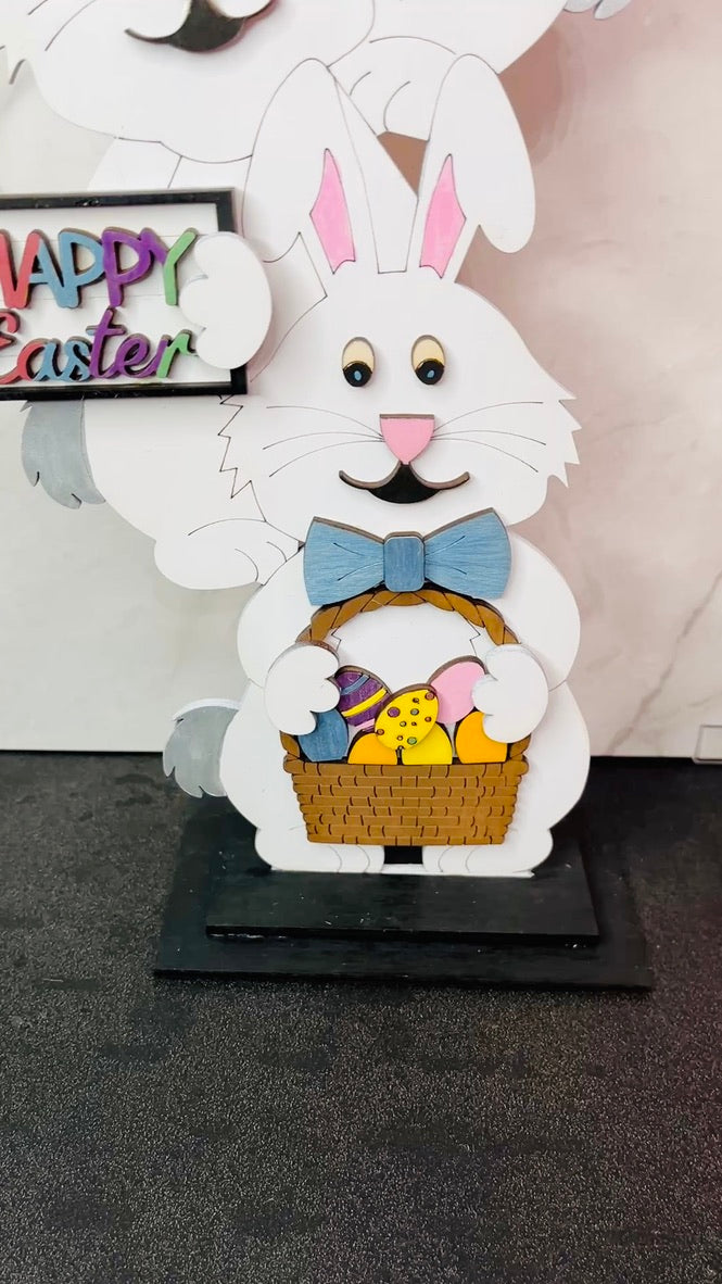 Stacked Easter Bunny Shelf Sitter